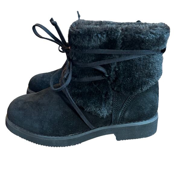 Style & Co Zijune Cold Weather Winter Ankle Boots Faux Fur Trim NEW Size 6 Black - Picture 7 of 10